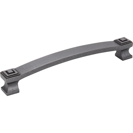 Jeffrey Alexander 160 mm Center-to-Center Gun Metal Square Delmar Cabinet Pull 585-160DACM